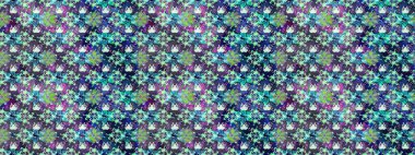 Küçük renkli çiçekler. Küçük çiçekte güzel bir desen. Motley illüstrasyonu. Moda baskıları için zarif bir şablon. Mavi çiçekli bahar çiçekleri.