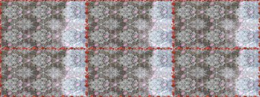 Raster illüstrasyonunda kusursuz çiçek deseni. Suluboya tarzında gri renkte çiçekler.