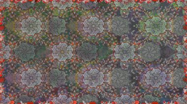 Hediye ambalaj kağıdı, tebrik kartları, posterler ve pankart tasarımı. Raster düz çiçekleri pürüzsüz desen. Gri renkli çiçekler.