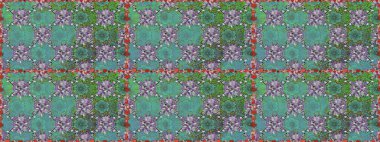 El çizimi. Çiçekli, yapraklı, çiçeksiz çiçek desenli. Raster illüstrasyonu.