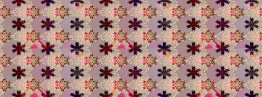 El çizimi. Raster illüstrasyonu. Çiçekli, yapraklı, çiçek desenli çizim..