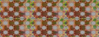 Raster suluboya çiçek deseni, narin çiçekler, kahverengi çiçekler, tebrik kartı şablonu. Güzel kumaş deseni.