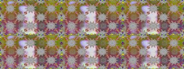 Çiçek deseni. Renkli Bahar Temalı Kusursuz Arkaplan. Düz Çiçek Elementleri Tasarımı. Raster pürüzsüz Güzel kumaş deseni.