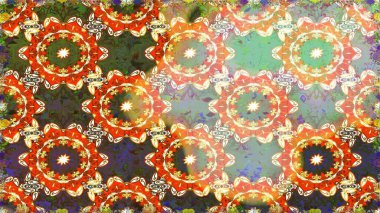 Raster geleneksel altın pürüzsüz deseni nötr renklerde. Barok tarzında kusursuz bir doğulu süsü..