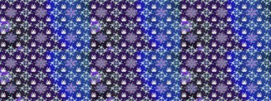 Suluboya çiçekli çiçek deseni. Mor renkli Asya tekstili. Raster illüstrasyonu.