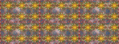 Kahverengi renklerde bahar çiçekleri. Raster illüstrasyonu. Raster çiçek desenli ve çiçekli..