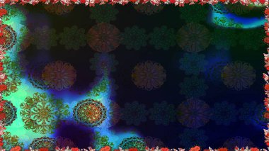 Renkli Yaz Temalı Kusursuz Arkaplan. Düz Çiçek Elementleri Tasarımı. Çiçekli kusursuz retro desen. Gri renkli çiçekler.