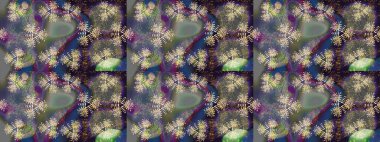 Moda arka planında parlak buketler. Raster illüstrasyonu. Eski usul küçük çiçekli şirin bir eskiz deseni. Kumaş, duvar kâğıdı ve kağıda yazdırmak için gelişen arkaplan.