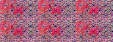 Taslak desenli, modaya uygun kumaş deseni. Düz Çiçek Elementleri Tasarımı. Şirin çiçek elementleri. Renkli Bahar Teması eskiz kalıbı. Raster illüstrasyonu.