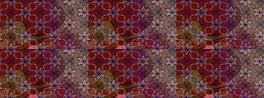 Kahverengi renkli çiçekler. Raster illüstrasyonu. Çiçek süslemeli çizim deseni.