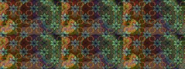 Renkli Bahar Teması eskiz kalıbı. Raster illüstrasyonu. Çiçekli çiçek deseni, suluboya. Kahverengi renkli çiçekler. Düz Çiçek Elementleri Tasarımı.