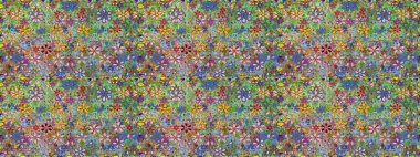 Çiçek deseni. Raster illüstrasyonu. Şatafatlı bahar bahçesi dokusu. Çiçeksiz arkaplan.