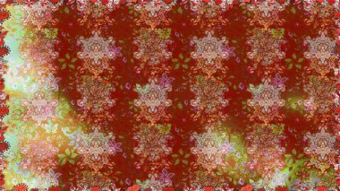 Tişörtsüz arka plan deseni. Kahverengi renkli çiçekler. Tropik çiçekler.