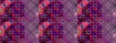 Düz Çiçek Elementleri Tasarımı. Mor renkli şirin çiçek deseni. Renkli Bahar Teması eskiz kalıbı. Raster Modaya uygun kumaş deseni.