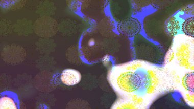 Raster deseni. Organik elementler. Botanik çizim kalıbı. Suluboya etkisi.