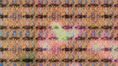 Raster illüstrasyonundaki çiçek desenli çizim. Bej ve kahverengi renkte çiçekler.