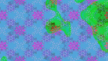 Renkli Bahar Teması eskiz kalıbı. Düz Çiçek Elementleri Tasarımı. Eskiz klasiği. Raster Şirin kumaş deseni.