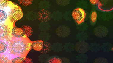 Çiçekli çiçek deseni, suluboya. Süslü kumaş deseni. Raster deseni.