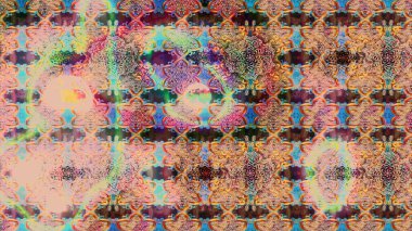 Raster illüstrasyonundaki çiçek desenli çizim. Tarafsız ve bej renkli çiçekler.