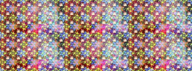 Tarafsız ve mavi renkte çiçekler. Raster illüstrasyonunda çiçek deseni çizimi.