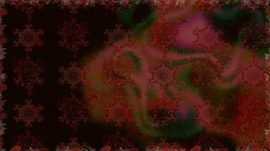 Kahverengi renkli çiçekler. Raster illüstrasyonunda kusursuz çiçek deseni.