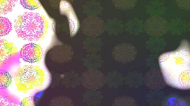 Raster Illustrasyon 'daki Çiçek Deseni' nin son moda çizimi. Güzel kumaş deseni. Düz Çiçek Elementleri Tasarımı. Renkli Yaz Teması çizim şablonu.