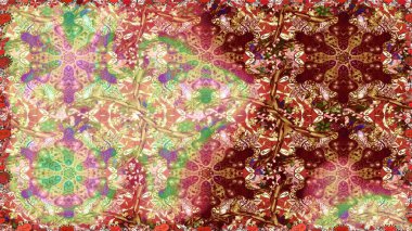 Çizgi sanatı tasarım şablonu için kusursuz sınır. Doğu tarzı element. Davetiyeler, kartlar, web sayfası için Raster illüstrasyon. Bej renklerde altın element. Altın çizgili çiçek dekoru.