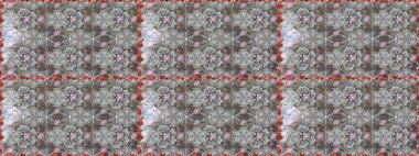 Gri renkli çiçekler. Tropik, dikişsiz çiçek deseni. Raster illüstrasyonu.