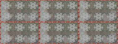 Düz Çiçek Elementleri Tasarımı. Gri renkli çiçekler. Renkli Yaz Temalı Kusursuz Arkaplan. Çiçekli pürüzsüz retro desen.