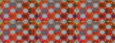 Gri renkli çiçekler. Çiçekli kusursuz retro desen. Düz Çiçek Elementleri Tasarımı. Renkli Yaz Temalı Kusursuz Arkaplan.