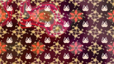 Tekstil, kumaş, kapaklar, duvar kağıtları, baskı, naylon, koleksiyon defteri, örgü, dekupaj için güzel bir eskiz. Küçük kahverengi, bej ve çiçeklerle oldukça eski bir besin torbası deseni. Millefleurlar.