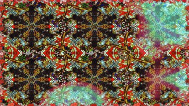 El yapımı dekoratif çerçeve, albüm kapağı, tebrik kartı, klasik Art deco tarzı. Raster soyut çiçek çelengi altın karalama fantezi yaprakları ve kahverengi renkte çiçek.