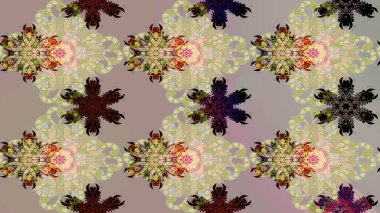 Çiçekli eskiz çizimi. Renkli Yaz Temalı eskiz kalıbı. Gri ve bej renkli çiçekler. Düz Çiçek Elementleri Tasarımı.