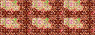 Kusursuz oryantal klasik altın desen. Kırmızı renkte altın yinelenen elementler içeren Raster soyut arkaplanı.