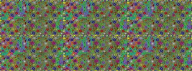 Karalama çiçekleri kusursuz desen. Raster deseni. Sanat, çiçeklere ilham verir ve arka plan bırakır. Yeşil el çizimi desen.