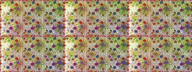 Kusursuz çiçek deseni duvar kâğıdı olarak kullanılabilir. Raster illüstrasyonu. Tarafsız renklerde çiçekler.