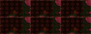 Çok renkli, zarif küçük çiçekler ve siyah renkli komik böcekler, raster desen, illüstrasyon..