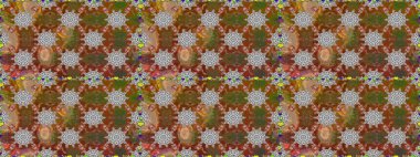 Nazik, narin çiçek arkaplanı. Çiçekli karalama şeklinde Raster çiçek deseni. Kahverengi renkte çiçekler.