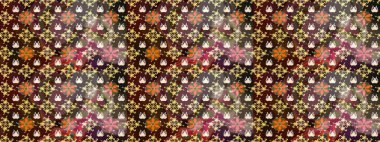 Raster Güzel kumaş deseni. Raster suluboya deseni, narin çiçekler, kahverengi çiçekler, tebrik kartı şablonu..