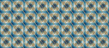 Barok tarzında altın çiçekli süs. Altın element mavi, gri ve nötr renklerde. Antika altın tekrarlanabilir duvar kağıdı. Damask pürüzsüz tekrarlama deseni.