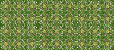 Altın elementli yeşil, nötr ve gri renkler. Raster illüstrasyonu. Raster altın desen. Kusursuz altın desenli bukleler. Doğu tarzı arabesk.