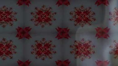 Renkli unsurlarla hareketli arka plan görüntüleri. Çiçekler. Eski model. Bayrak tarzı. Video kaydı. Şablon. Döngü. Kusursuz..