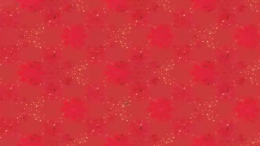 Renkli unsurlarla hareketli arka plan görüntüleri. Çiçekler. Eski model. Bayrak tarzı. Video kaydı. Şablon. Döngü. Kusursuz..