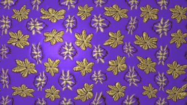 Renkli unsurlarla hareketli arka plan görüntüleri. Çiçekler. Eski model. Bayrak tarzı. Video kaydı. Şablon. Döngü. Kusursuz..