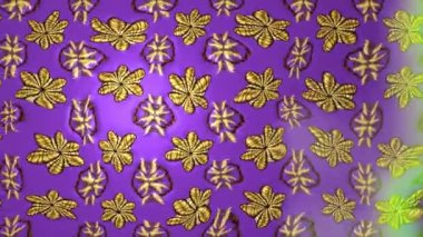 Renkli unsurlarla hareketli arka plan görüntüleri. Çiçekler. Eski model. Bayrak tarzı. Video kaydı. Şablon. Döngü. Kusursuz..