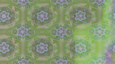 Renkli unsurlarla hareketli arka plan görüntüleri. Çiçekler. Eski model. Bayrak tarzı. Video kaydı. Şablon. Döngü. Kusursuz..