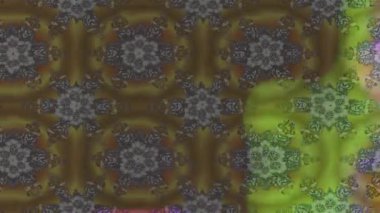 Renkli unsurlarla hareketli arka plan görüntüleri. Çiçekler. Eski model. Bayrak tarzı. Video kaydı. Şablon. Döngü. Kusursuz..