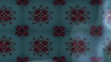 Renkli unsurlarla hareketli arka plan görüntüleri. Çiçekler. Eski model. Bayrak tarzı. Video kaydı. Şablon. Döngü. Kusursuz..