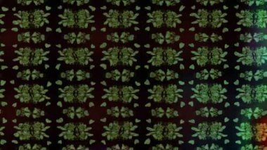 Renkli unsurlarla hareketli arka plan görüntüleri. Çiçekler. Eski model. Bayrak tarzı. Video kaydı. Şablon. Döngü. Kusursuz..