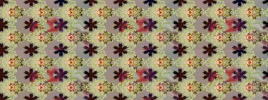 Raster illüstrasyonu. Çiçek. Taslak dekoratif arka plan, çiçek mandala. Tarafsız renklerde.